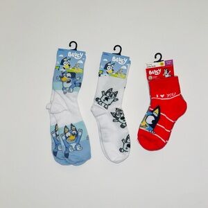 Kids 5 pairs Bluey Socks Crew & Ankle